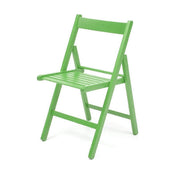 High quality green beech folding chair 43x48xh.79 cm