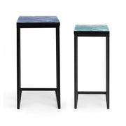 Set of modern coffee tables industrial furniture 2 pcs