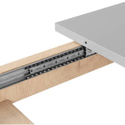 Modern extendable table in gray oak 90 x 160 -240 cm