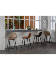 2x Faux leather stool - Brigitte