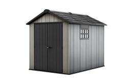 Oakland 759 Duotech Garden Shed - Medium Size - Durable and Customizable - Natural Wood Effect - Secure Lock - Easy Assembly - H242.0cm x W230.0cm x D287.0cm