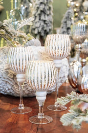 Set of 2 Sheila Silver Chalice Candle Holders