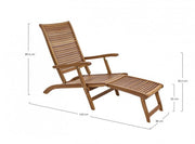 Classic style reclining armchair with wooden armrests