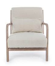 Ancilla Vintage armchair in cotton linen with cushion