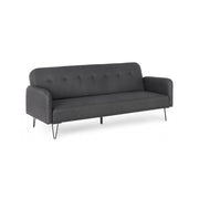Three seater sofa bed in black fabric BRIDJET 200x82x h81 cm