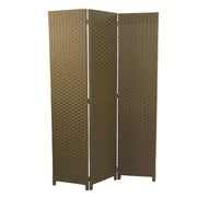 Three-Fold Walnut Paper Screen 40cm x 175cm