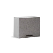 Cement gray over-hood wall unit with kitchen door Cm 60x32xh49
