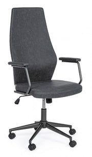Jamie black leatherette high back office armchair