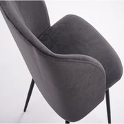 Crown velvet gray chair