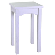 White wooden display table