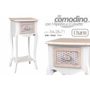 Colonnina comodino charm shabby cm 34 x 28 x 71 H