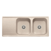 Samet Sink 116x50 2 bowls Granitovero1162vsavp oat drainer