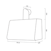 BRIO METAL SOFT extractor hood in burnished stainless steel 80 cm