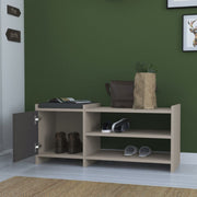 Anthracite Door Shoe Cabinet, Light Mocha Color, 44x100x35 cm