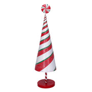 Red spiral candy metal tree cm12,8x12h46