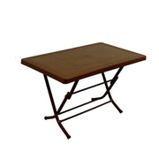 Folding table for outdoor in polypropylene and steel Brown TAV513 120x70x h74 cm