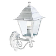 Medium Above Wall Lamp E27 old white silver line