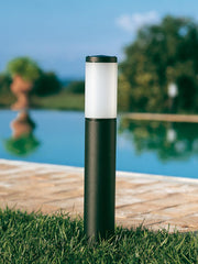 Cast Aluminum Pole with Opal Diffuser - 180mm Height, 60mm Diameter - IP43, 25W Black