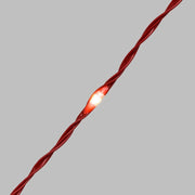 500 MicroLED chain Coil 25m red metal cable