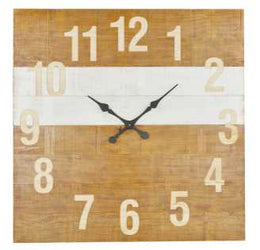 Square wooden clock ea-6429 cm. 91.5 x 5.5 h 91.5