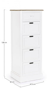 Chest of drawers 4 drawers Dorotea white