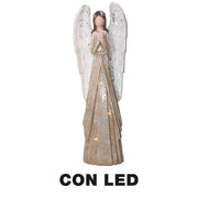 Resin angel with gold led cm22x12h66