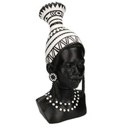 African woman bust resin statue cm23x16h39