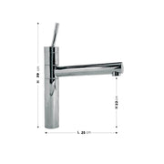 Kitchen sink mixer tap chrome finish h.30,5x20 cm