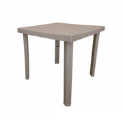 Square outdoor table in taupe Figaro resin