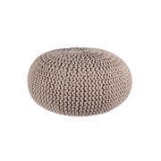 Woven dove gray pouf bizzotto cm 80