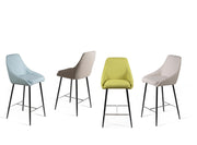 Set of 2 Fabric Stools 46cm x 49cm x 97cm