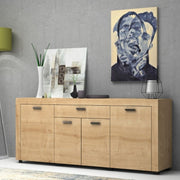 Sideboard with four doors and one drawer Oak FIESTA 177x40x h76 cm