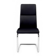 Living room chair in eco-leather Black THELMA 44x58x h104 cm