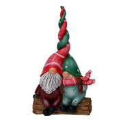 Resin gnome couple cm15,5x6,5h30