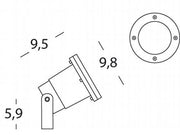 Spotlight Gu10 black spot line