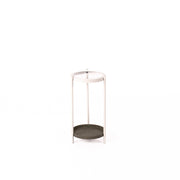 White and gray metal umbrella stand 50h cm