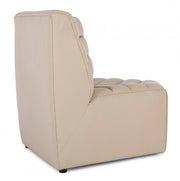 Beige corner armchair in design style wood