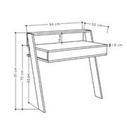 Cowork anthracite wall desk with drawer 94 cm.