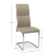 Chair in eco-leather Tortora THELMA 44x58x h104 cm