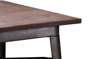 Bristol iron industrial table with wooden top cm160x80xh76