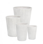 Set4 P.Vaso Ribbed Svas Bianco