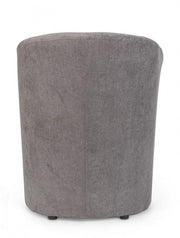 Armchair in wood and dark gray fabric BELIZE 64,5x63x h76 cm