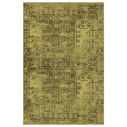 Non-slip chenille carpet Vadi green geometric decoration 120x180