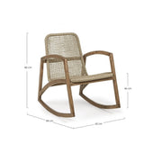 Outdoor rocking armchair in Natural Teak ADELITA 62x84x h86 cm