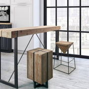 Prismy industrial bar wooden stool cm 70 h