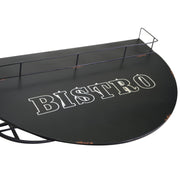 Wall-mounted metal coffee table with shelf cm70x47xh40