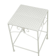 Metal Milena 1-3 Square Low Column White 30x30x43cm