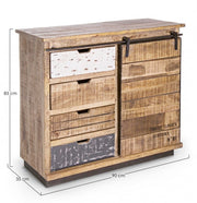 Sideboard 1 Door 4 Tudor drawers cm 90 x 35 x 85 h