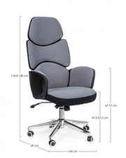 Armstrong upholstered gray-black office armchair