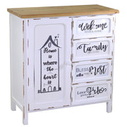Antique furniture home breslau 1 door + 4 drawers cm80x38.5 x h85